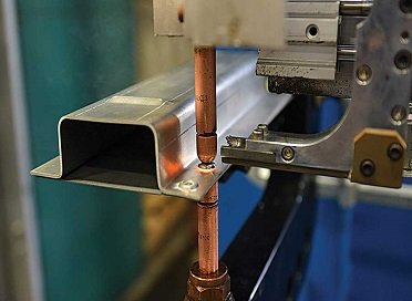 Spot welding a steel profile