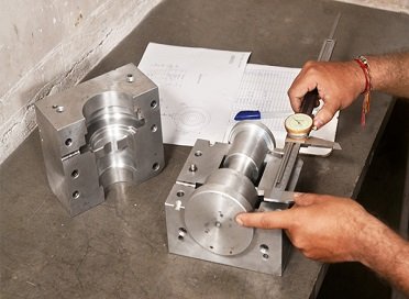 Inspecting a machined tool block